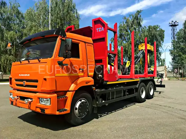 КАМАЗ 65115 сортиментовоз с Велмаш ОМТЛ-97