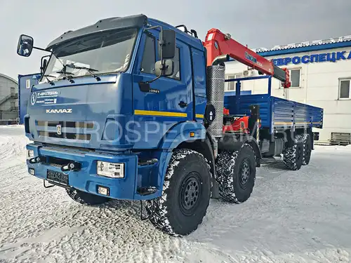 КАМАЗ 63501 бортовой с КМУ Kanglim KS2056H