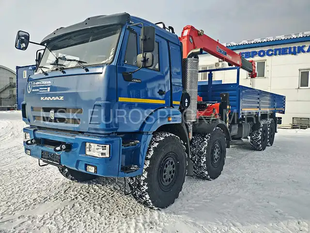 КАМАЗ 63501 бортовой с КМУ Kanglim KS2056H
