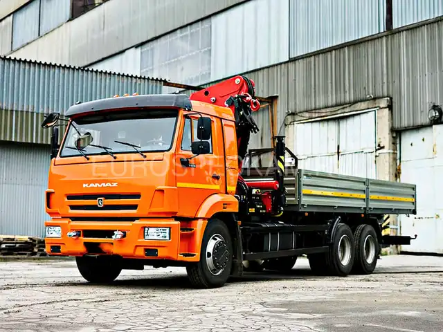 КАМАЗ 65115 бортовой с КМУ Инман ИМ 320