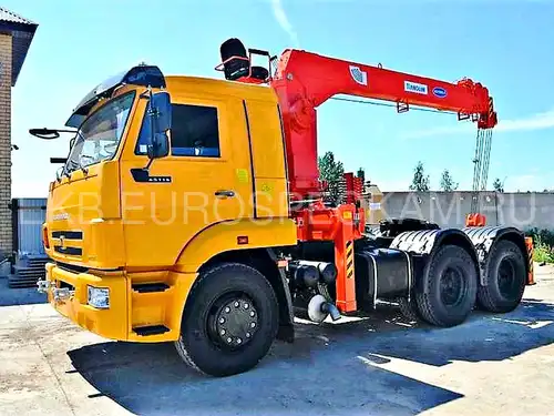 КАМАЗ 65116 седельный тягач с КМУ Kanglim KS 1256 G2