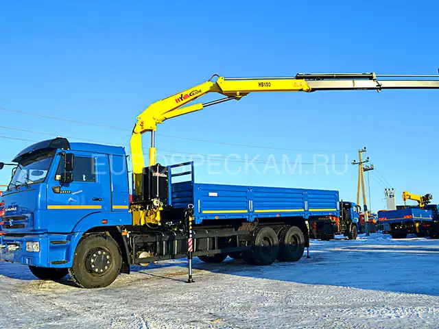 КАМАЗ 65117 бортовой с КМУ HYVA HB 150 E2