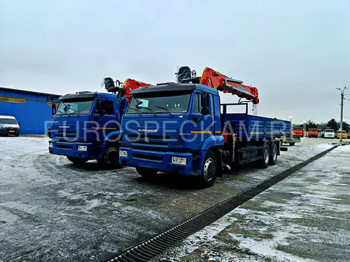 КАМАЗ 65117 бортовой с КМУ Kanglim KS2056H