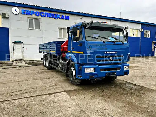 КАМАЗ 65117 бортовой с КМУ Инман ИМ 55