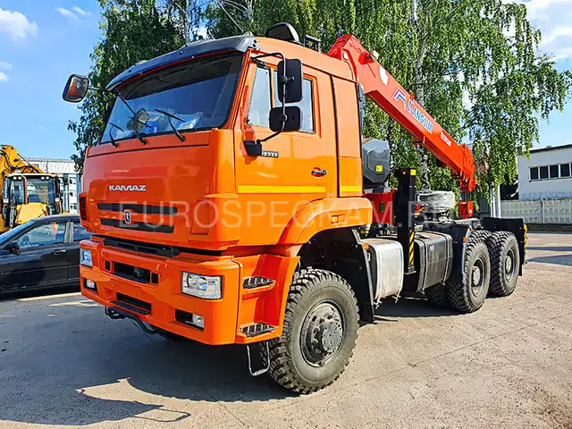 КАМАЗ 65225 седельный тягач с КМУ Kanglim KS2056H